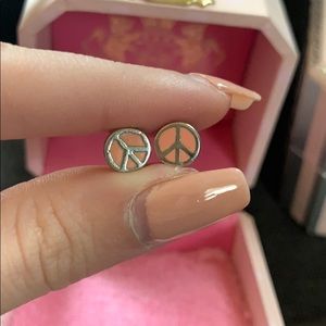 Juicy couture peace sign earring